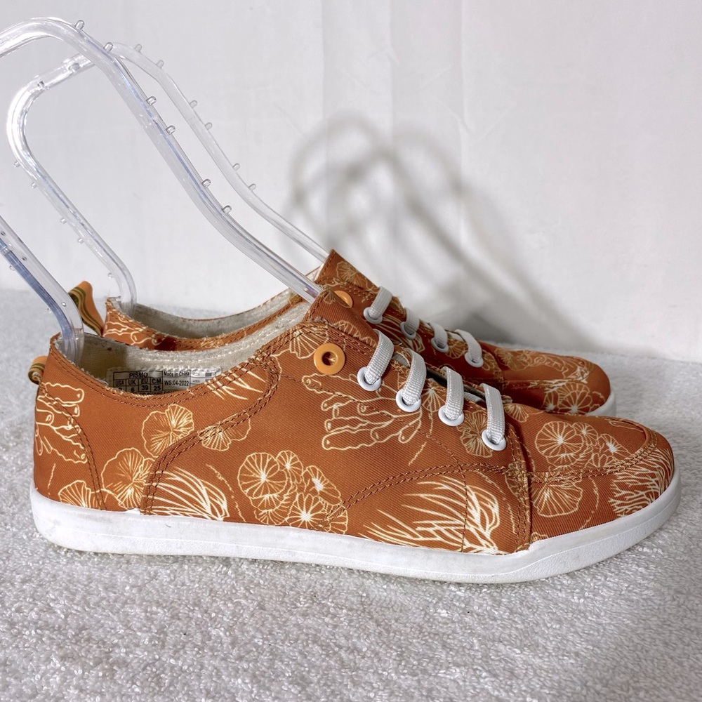 Vionic Beach Orange Pismo Starfish Coral Print Slip On Sneakers 8
